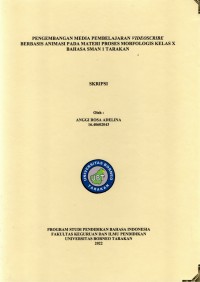 Pengembangan Media Pembelajaran Videoscribe Berbasis Animasi Pada Materi Proses Morfologis Kelas X Bahasa SMAN 1 Tarakan