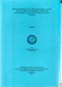 Pengaruh Pengkayaan Mol Maja Pada Artemia sp. Dengan Dosis Yang Berbeda Terhadap Pertumbuhan Ikan Cupang (Betta sp.) Di Kota Tarakan