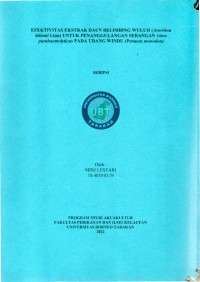 Efektivitas Ekstrak Daun Belimbing Wuluh (Averrhoa bilimbi linn) Untuk Penanggulangan Serangan Vibrio parahaemolyticus Pada Udang Windu (Penaeus monodon)