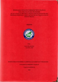 Penegakan Hukum Terhadap Penanganan Gelandangan Dan Pengemis (Suatu Tinjauan Menurut Undang-Undang Dasar Negara Republik Indonesia Tahun 1945 Dan Kitab Undang-Undang Hukum Pidana)