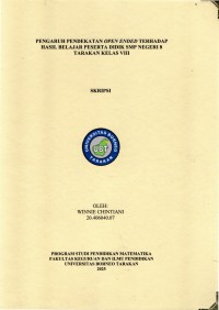 Pengaruh Pendekatan Open Ended Terhadap Hasil Belajar Peserta Didik SMP Negeri 8 Tarakan Kelas VIII