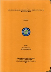 Strategi Pemulihan UMKM Pasca Pandemi Covid-19 Di Kota Tarakan