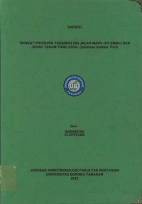 Tingkat Produksi Tanaman Ubi Jalar Madu (Cilembu) Dan Jarak Tanam Yang Ideal (Ipomoea batatas Poir)