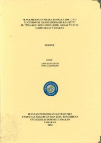 Pengembangan Media Booklet TDS (Two Dimensional Shape) Berbasis Realistic Mathematic Education Siswa Kelas VII MTS Alkhairaat Tarakan