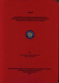 Implementasi Sanksi Administrasi Dalam Peraturan Daerah Nomor 5 Tahun 2014 Tentang Pengelolaan Sampah Kota Tarakan