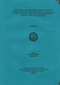 Pengaruh Lama Perendaman Bioenrichment Ekstrak Daun Karamunting (Melastoma malabathricum) Pada Artemia salina Terhadap Laju Pertumbuhan Benur Windu (Penaeus monodon)