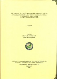 Nilai Sosial Dalam Kumpulan Cerita Rakyat Tidung Bunga Rampai Cerita Lisan Tidung Kalimantan Utara Karya Inung Setyami Dkk (Kajian Sosiologi Sastra)