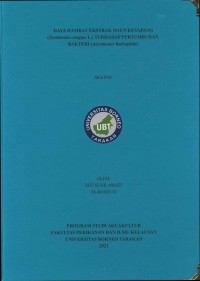 Daya Hambat Ekstrak Daun Ketapang (Terminalia catappa l.) Terhadap Pertumbuhan Bakteri (Aeromonas hydrophila)