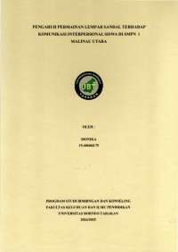 Pengaruh Permainan Lempar Sandal Terhadap Komunikasi Interpersonal Siswa Di SMPN 1 Malinau Utara