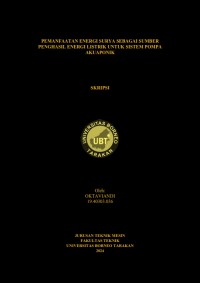Pemanfaatan Energi Surya Sebagai Sumber Penghasil Energi Listrik Untuk Sistem Pompa Akuaponik