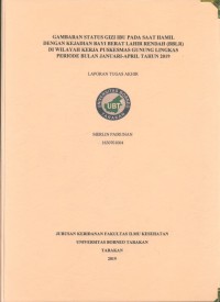 Gambaran Status Gizi Ibu Pada Saat Hamil Dengan Kejadian Bayi Berat Lahir Rendah (BBLR) Di Wilayah Kerja Puskesmas Gunung Lingkas Periode Bulan Januari-April Tahun 2019