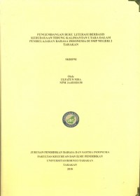 Pengembangan Buku Literasi Berbasis Kebudayaan Tidung Kalimantan Utara Dalam Pembelajaran Bahasa Indonesia Di SMP Negeri 2 Tarakan