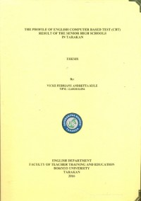 The Profile Of English Computer Based Test (CBT) Result Of The Senior High Schools  In Tarakan
