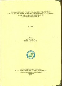Pengaruh Model Pembelajaran Kooperatif Tipe Course Review Horay Berbantuan Audio Visual Terhadap Hasil Belajar Biologi Kelas VII SMP Negeri 8 Tarakan