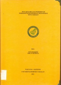 Pengaruh Belanja Pemerintah Terhadap Kesejahteraan Masyarakat Kota Tarakan