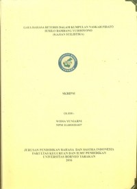 Gaya Bahasa Retoris Dalam Kumpulan Naskah Pidato Susilo Bambang Yudhoyono (Kajian Stilistika)