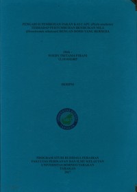 Pengaruh Pemberian Pakan Kayu Apu (Pistia stratiotes) Terhadap Pertumbuhan Benih Ikan Nila (Oreochromis niloticusi) Dengan Dosis Yang Berbeda