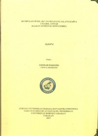 Kumpulan Puisi Aku Ini Binatang Jalang Karya Chairil Anwar (Kajian Semiotik Riffaterre)