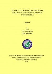 Analisis Gaya Bahasa Dalam Kumpulan Puisi Catatan Sunyi  Karya Monika N. Arundhati (Kajian Stilistika)