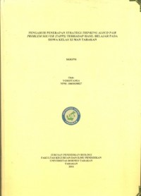 Pengaruh Penerapan Strategi Thinking Aloud Pair Problem Solver (TAPPS) Terhadap Hasil Belajar Pada  Siswa Kelas XI MAN Tarakan