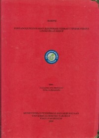 Pertanggungjawaban Korporasi Terkait Tindak Pidana Lingkungan Hidup