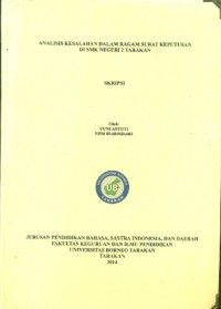 Analisis Kesalahan Dalam Ragam Surat Keputusan Di SMK Negeri 2 Tarakan