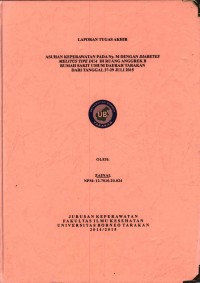 Asuhan Keperawatan Pada Ny. M Dengan Diabetes Melitus Tipe Dua Di Ruang Anggrek B Rumah Sakit Umum Daerah Tarakan Dari Tanggal 27-29 Juli 2015