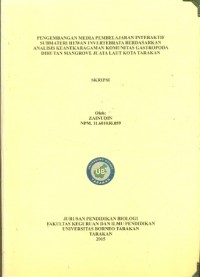 Pengembangan Media Pembelajaran Interaktif Submateri Hewan Invertebrata Berdasarkan Analisis Keanekaragaman Komunitas  Gastropoda Di Hutan Mangrove Juata Laut Kota Tarakan